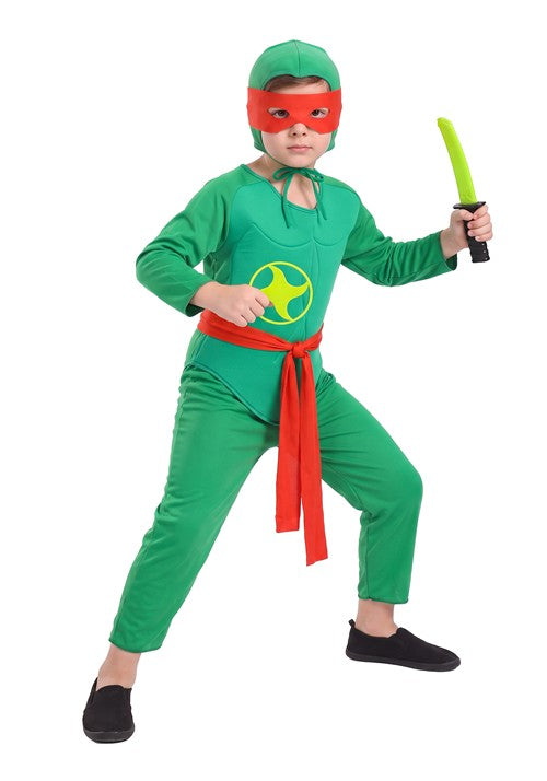 Kid's Green Ninja Warrior Costume - US 2729