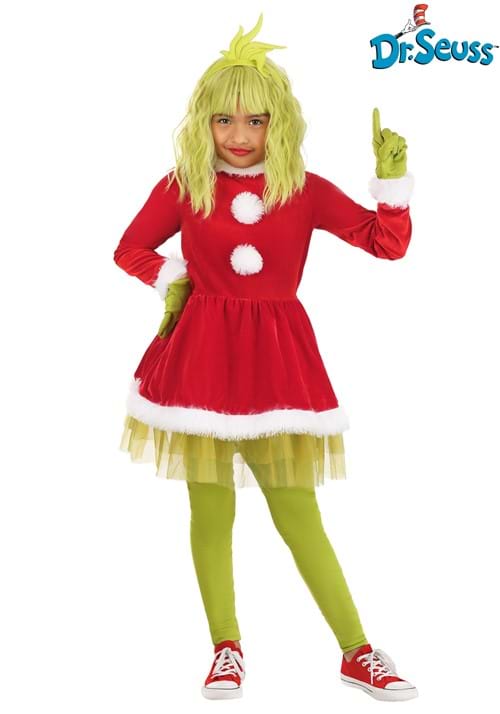 Dr. Seuss The Grinch Costume Dress for Girls - US 0338