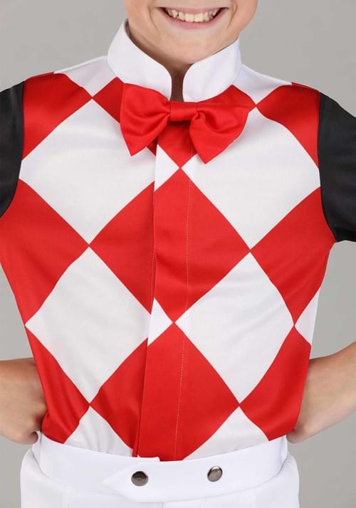 Red Jockey Shirt Costume for Kids - US 4858