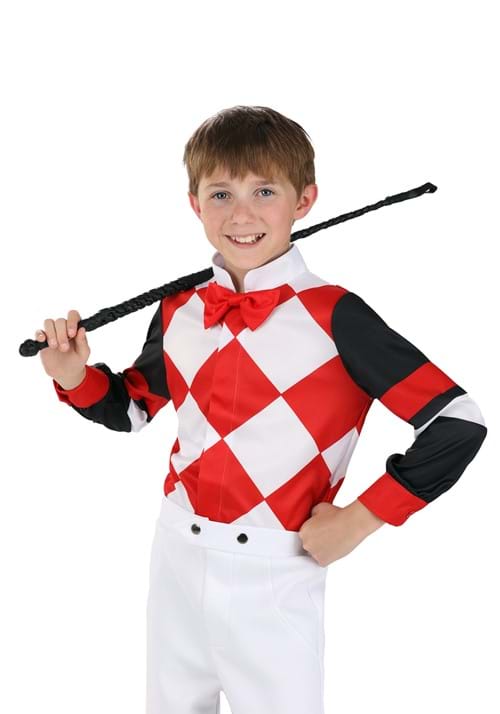 Red Jockey Shirt Costume for Kids - US 4858