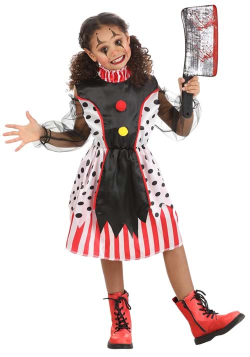 Girl's Lil Miss Clown Costume Dress - US 3508
