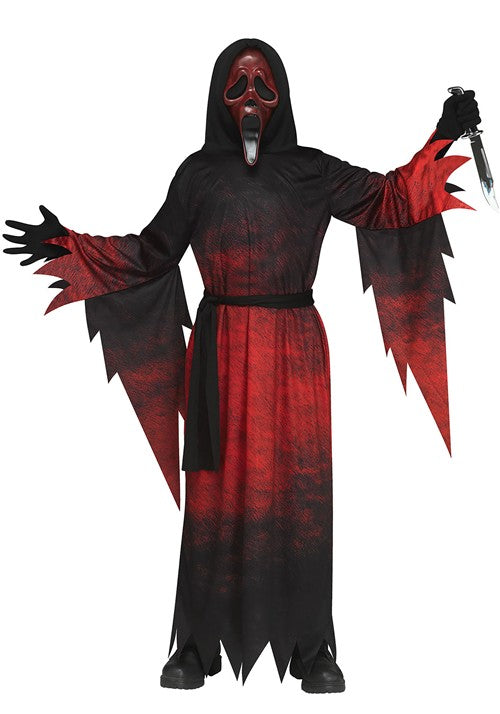 Kid's Midnight Red Ghost Face Costume - US 3486