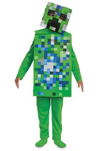 Kid's Minecraft Charged Creeper Classic Jumpsuit Costume - US 5361