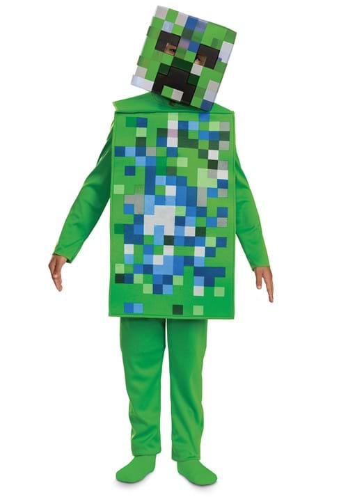 Kid's Minecraft Charged Creeper Classic Jumpsuit Costume - US 5361
