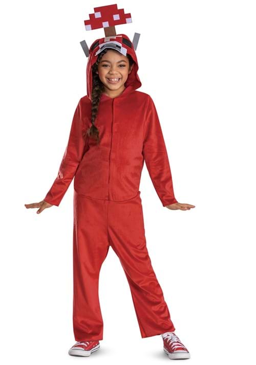 Kid's Minecraft Mooshroom Hooded Jumpsuit Costume - US 4700