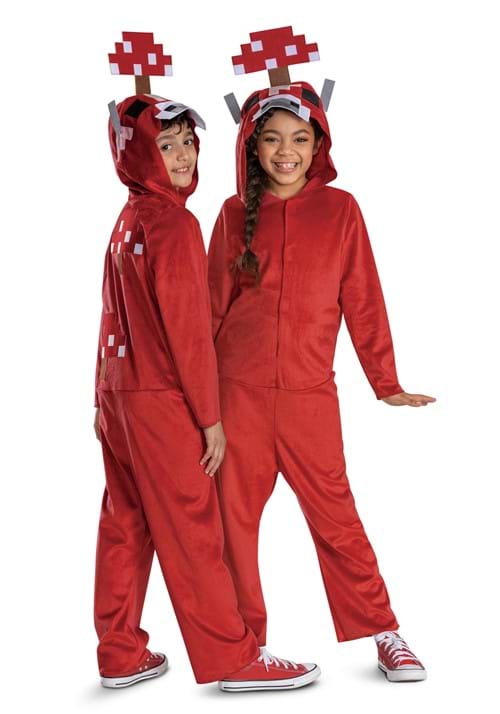 Kid's Minecraft Mooshroom Hooded Jumpsuit Costume - US 4700