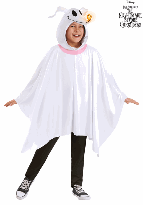 Nightmare Before Christmas Zero Costume Poncho for Kids - US 6141