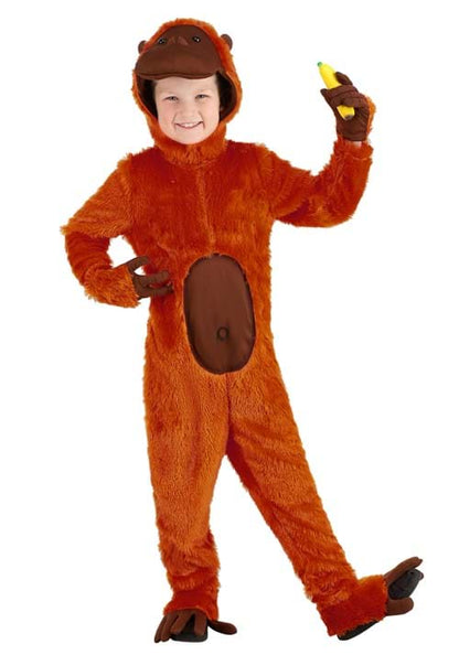 Orange Orangutan Costume for Kids - US 8681