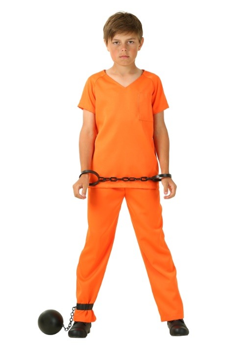 Orange Prisoner Costume for Kids - US 0488