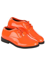 Orange Shiny Tuxedo Shoe for Kids - US 4062