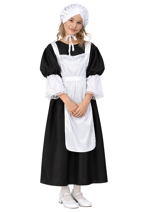 Kid's Pilgrim Maid Girl Costume Dress - US 4007