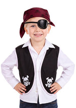 Kid's Pirate Black Costume Vest Accessory - US 2324