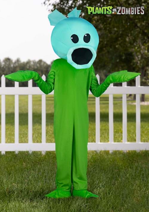 Kid's Plants Vs Zombies Snow Pea Costume Jumpsuit - US 7145