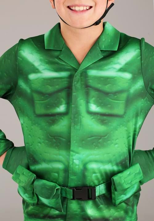 Kid's Plastic Green Army Man Costume - US 3988