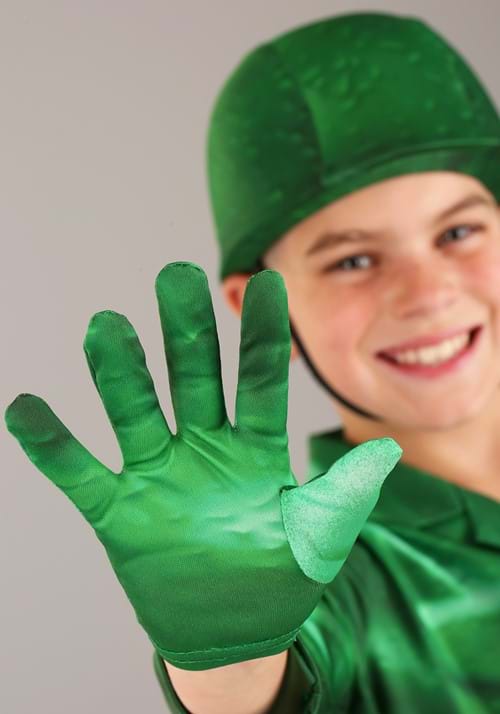 Kid's Plastic Green Army Man Costume - US 3988