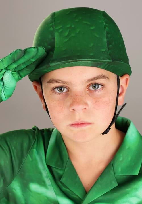 Kid's Plastic Green Army Man Costume - US 3988