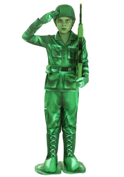 Kid's Plastic Green Army Man Costume - US 3988