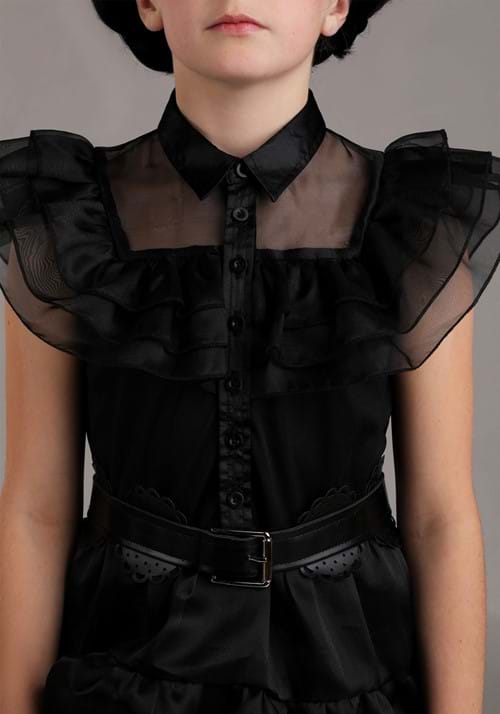 Girl's Deluxe Wednesday Addams Rave'N Dance Costume Dress - US 4616