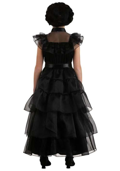Girl's Deluxe Wednesday Addams Rave'N Dance Costume Dress - US 4616