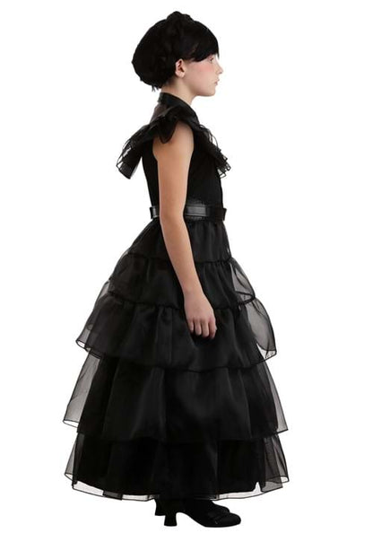 Girl's Deluxe Wednesday Addams Rave'N Dance Costume Dress - US 4616