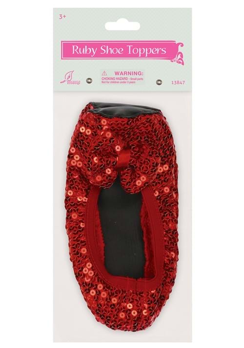 Red Sequin Ruby Shoe Toppers for Kids - US 8418