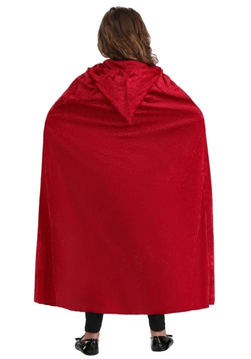Kid's Red Velvet Hooded Cape - US 3611