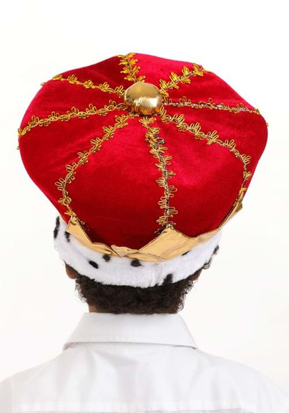 Royal Red King Costume Hat for Kids - US 5217