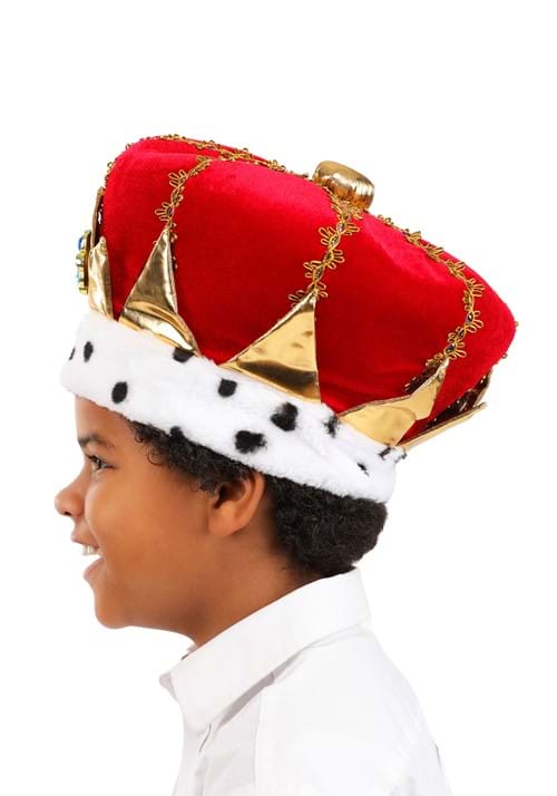 Royal Red King Costume Hat for Kids - US 5217