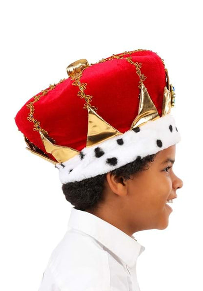 Royal Red King Costume Hat for Kids - US 5217
