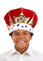 Royal Red King Costume Hat for Kids - US 5217