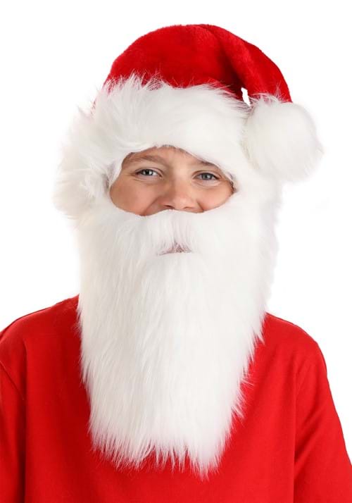 Kid's Santa Costume Hat and Beard Kit - US 5155