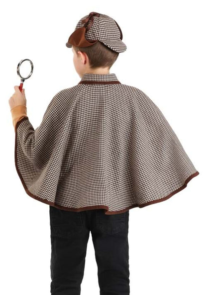Kid's Sherlock Holmes Hat and Poncho Costume Accessory Kit - US 1127