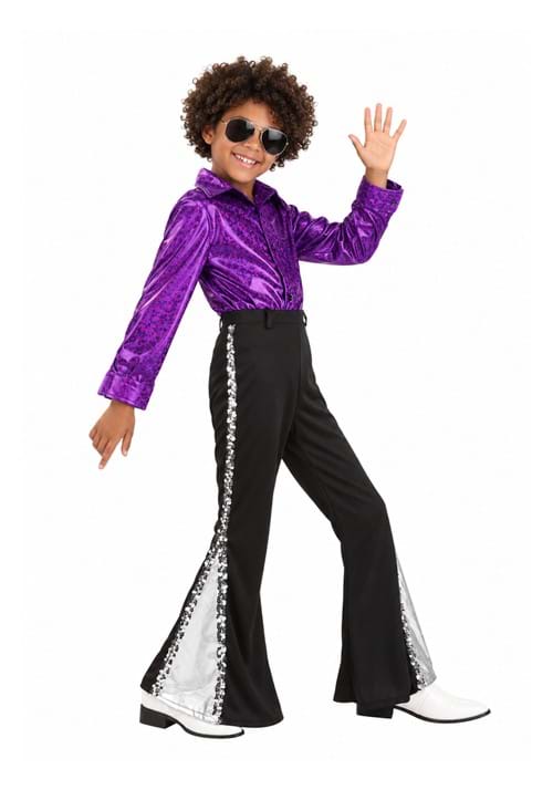 Kid's Silver Sequin Disco Costume Pants - US 5054