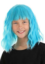 Sky Blue Wavy Wig for Kids - US 0056