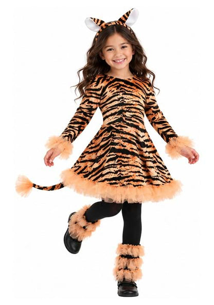 Girl's Snazzy Tiger Costume - US 1542