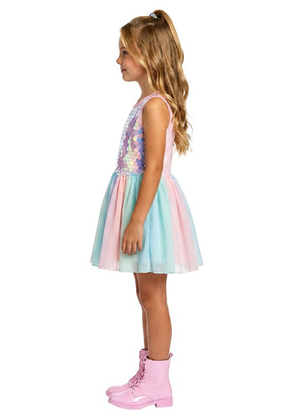 Girl's Sweet Sequin Popstar Costume Dress - US 2236