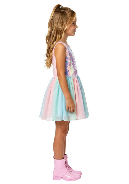 Girl's Sweet Sequin Popstar Costume Dress - US 2236