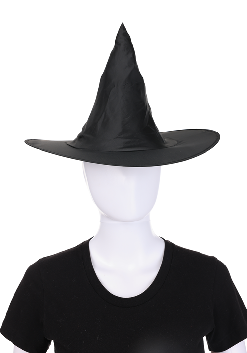 14-Inch Kid's Taffeta Black Witch Hat Accessory - US 5355