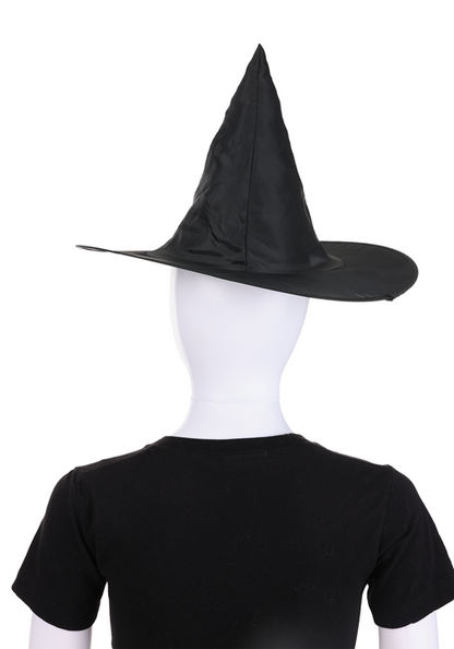 14-Inch Kid's Taffeta Black Witch Hat Accessory - US 5355