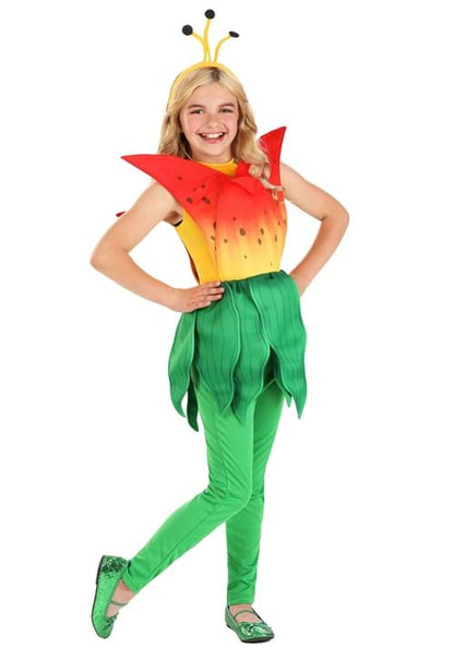 Tiger Lily Flower Costume for Girls - US 0794