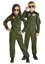 Kid's Top Gun Movie Flight Uniform Costume - US 9743