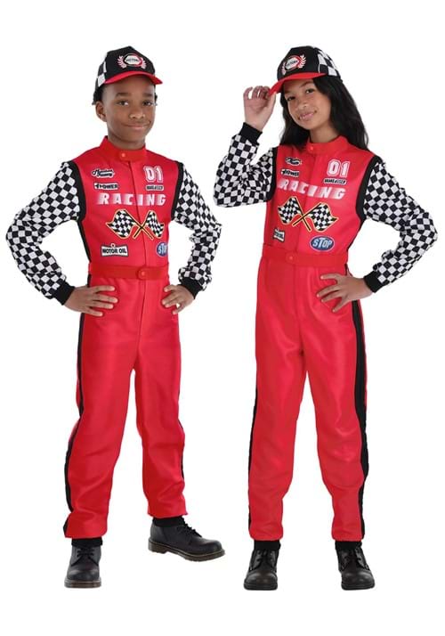 Kid's Unisex Race Car Driver Costume - US 5044
