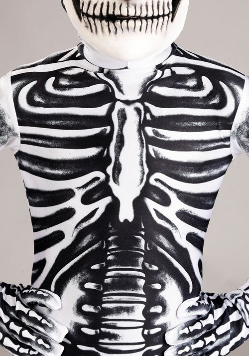 Kid's White Skeleton Costume - US 7530