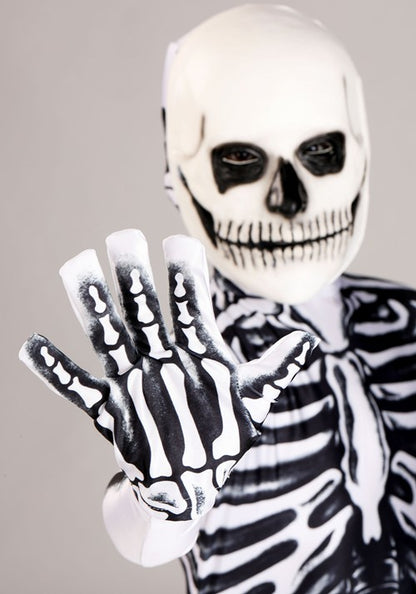 Kid's White Skeleton Costume - US 7530