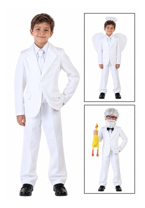 Child White Suit Costume - US 8731