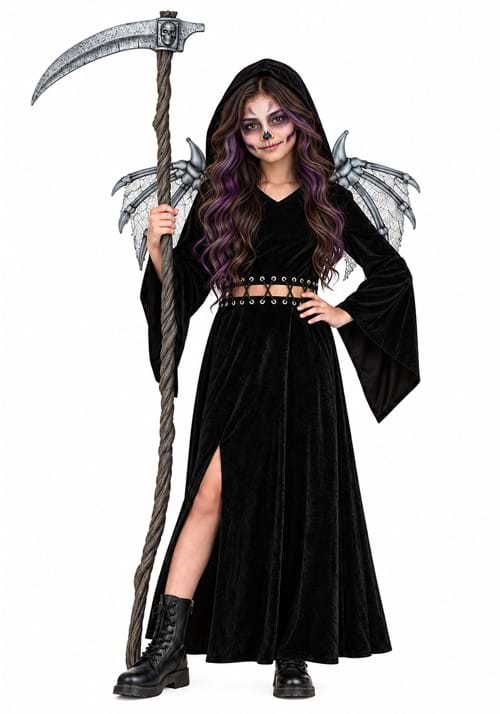 Girl's Winged Reaper Costume - US 7746