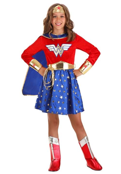 Wonder Woman Long Sleeve Dress Costume for Girls - US 6647