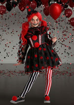 Wonderland Red Clown Costume for Girls - US 7149