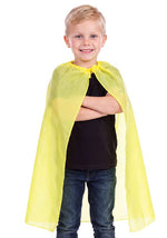 26-Inch Kid's Yellow Superhero Costume Cape - US 9389
