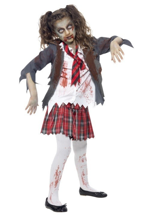 Girls Zombie School Girl Costume - US 1771